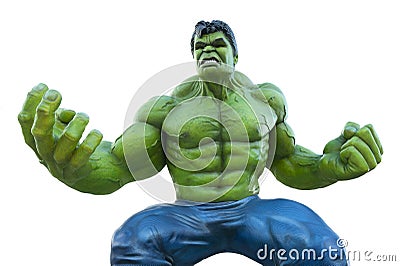 Statue of hulk superhero in disney paris Editorial Stock Photo