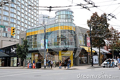 Robson Street Vancouver Editorial Stock Photo