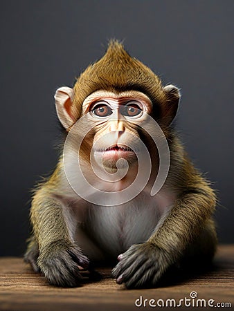Rubber doll imitating a small monkey Stock Photo