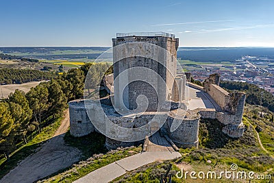 Image of Ruins of a castle at Iscar Spain Stock Photo