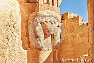 Image of ruins Mortuary Temple of Hatshepsut Stock Photo