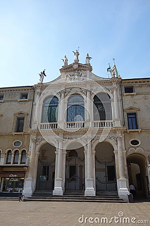 Saint Vincenzo church in Piazza dei Signori in Vicenza town Stock Photo