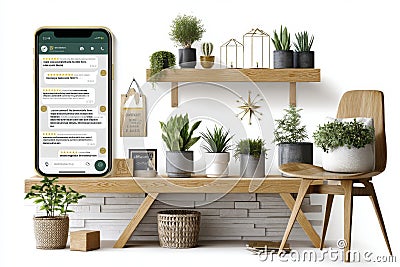 An image showcases the integration of an AI-driven chatbot within an e-commerce platform, seamlessly responding to customer Stock Photo