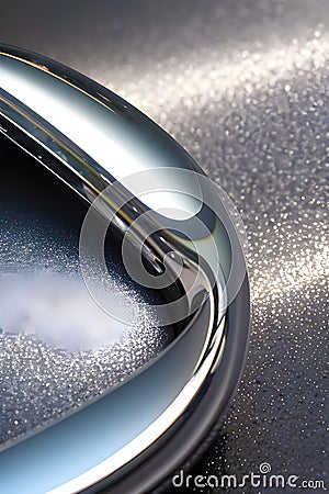 polished chrome metallic texture generated by ai Stock Photo