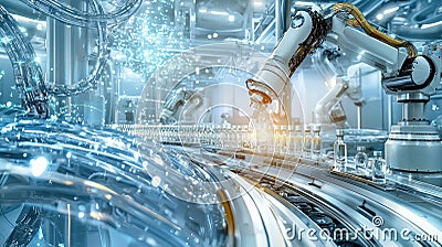 Revolutionizing Factory Efficiency: Exploring Robotics and Automation in Biomedical Innovation and Biotechnology Fields Stock Photo