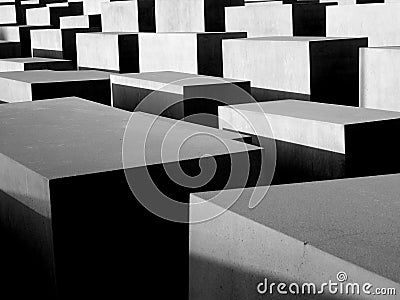 Berlin, Holocaust Memorial, Denkmal fÃ¼r die ermordeten Juden Europas Editorial Stock Photo