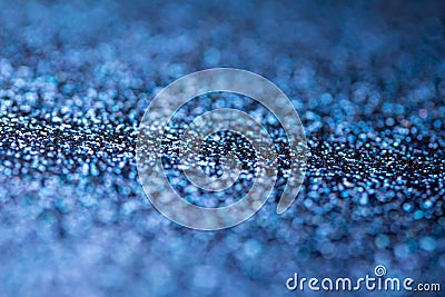 Shimmering blue glitter macro abstract texture background Stock Photo