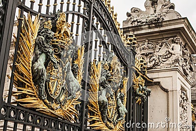 Buckingham Palace - the gate. Editorial Stock Photo