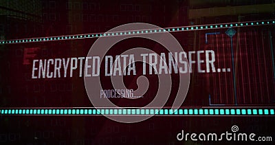 This image shows how data is processed and transferred over computer servers Stock Photo