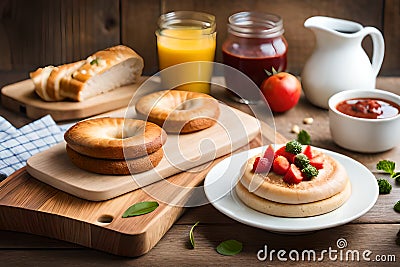 A balanced diet as breakfast Stock Photo