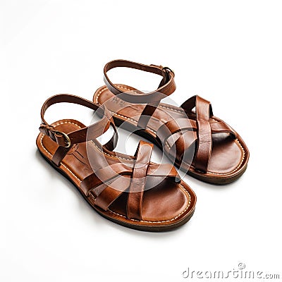 Brown Sandals shoes Stock Photo