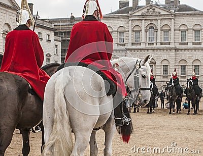 Streets of London - change of guards. Editorial Stock Photo