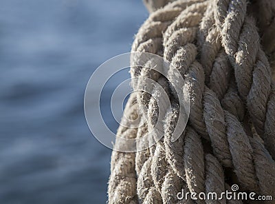 Sunny day in Oslo, Norway - a closeup of some twine. Stock Photo