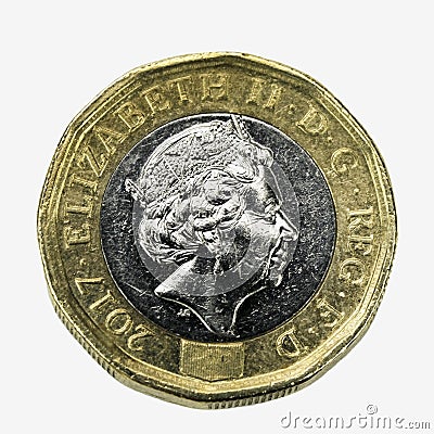 Wonderful British money coins Editorial Stock Photo