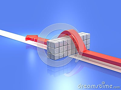 Image of a solution to overcome obstacles. Stock Photo