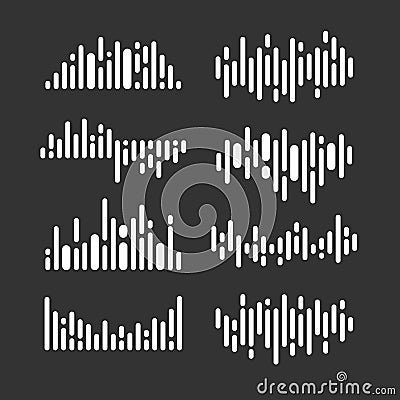 The image of the sound wave. Vector Illustration