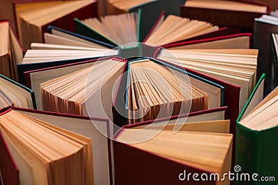 Old books background Stock Photo