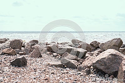 Image of stones on the seashore Stock Photo