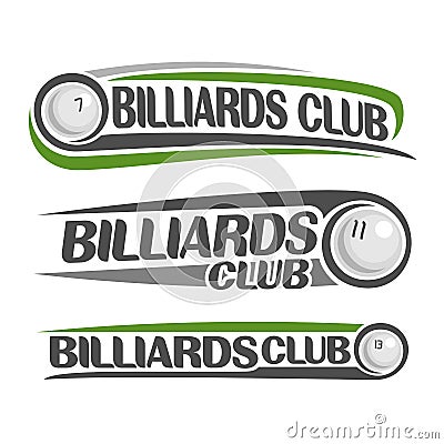 The image on the subject of billiards Vector Illustration