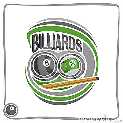 The image on the subject of billiards Vector Illustration