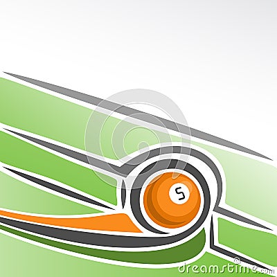 The image on the subject of billiards Vector Illustration