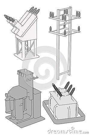 Image of substation parts Stock Photo