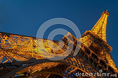 Image Of Tallest Iron Structure, Close Shot, Shot At Paris Editorial Stock Photo