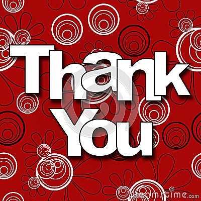 Thank You Red Black Stock Photo
