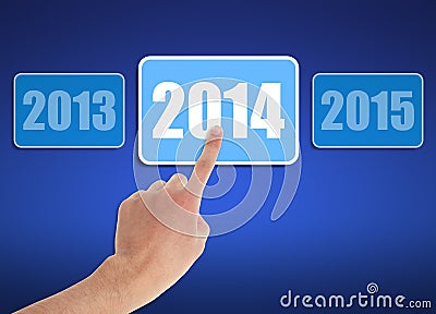 Into 2014 Stock Photo