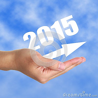 Into 2015 Stock Photo