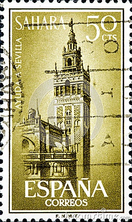 Image of the tower of the Cathedral of Seville, belongs to the series Editorial Stock Photo