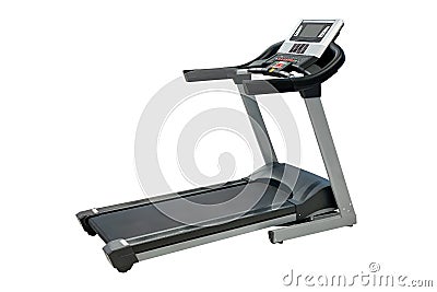 Treadmill on white background Stock Photo