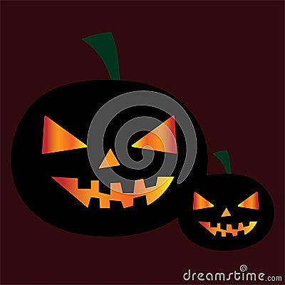 Evil pumpkins Stock Photo