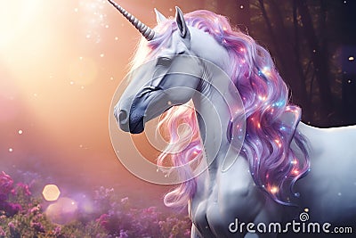 unicorn magical fairytale world Stock Photo