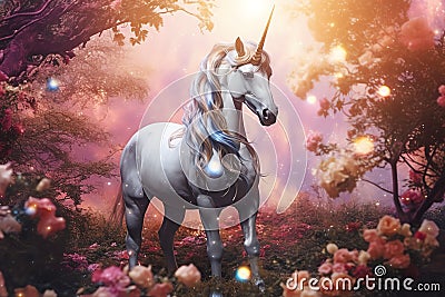unicorn magical fairytale world Stock Photo
