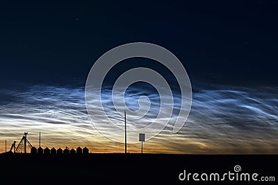 Noctilucent Cloud Formatiosn Stock Photo