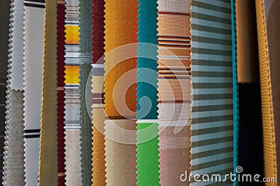 Image of various furniture fabrics Stock Photo