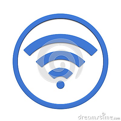 Image of various wifi sign symbol isolated on a white background. 3D rendering Stock Photo