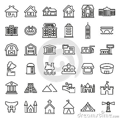 Buildings or Residential Vector Illustration