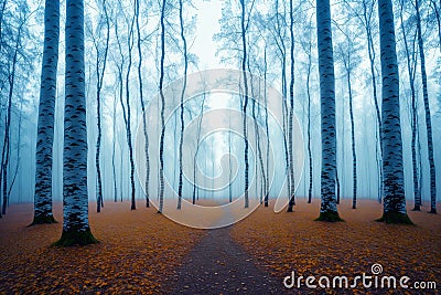 View on mushrooms on birch in winter forest made with Generative AI Stock Photo