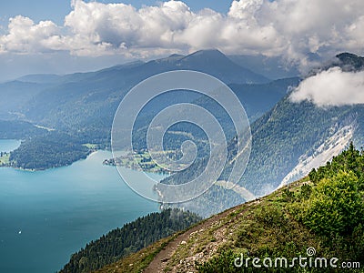 Image of the Walchensee a lake in Bavaria, Germany Stock Photo