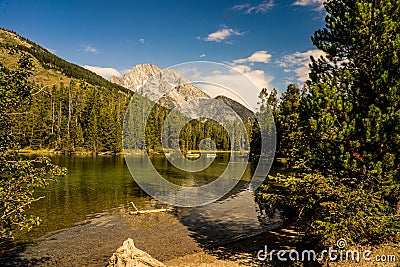 Leigh Lake Grand Teton National Park Wyoming Stock Photo