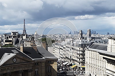 Landscape photo over Paris from top floor Editorial Stock Photo