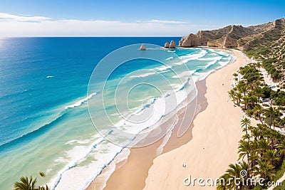 Waves surf, Costa Blanca, Spain made with Generative AI Stock Photo