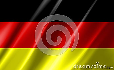 Image of a waving German flag. Stock Photo