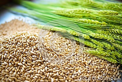 image of wheat and hops, ready to be used for brewing beer Stock Photo