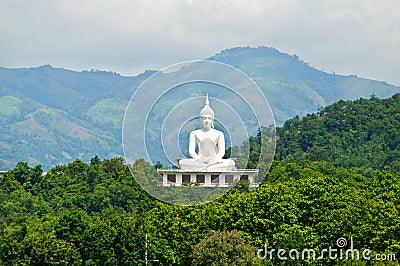 Image white buddha statue Stock Photo