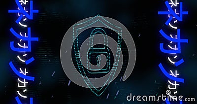 Image of white lines over data processing Stock Photo