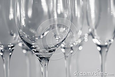 wineglass detail black and white Stock Photo