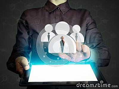 Online recruitment. Business recruitment or hiring photo concept. Stock Photo